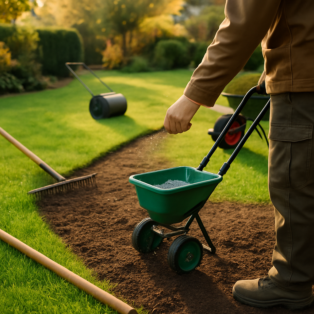 Rasenpflege und Nachsaat von GartenService Leipzig